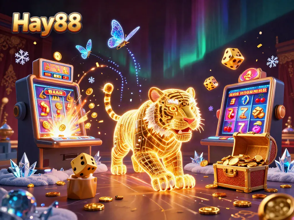 Experience Hay88 with a dazzling jackpot explosion and vibrant casino elements in a captivating digital world.