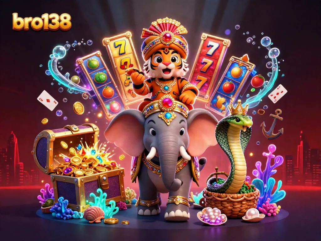 Experience exhilarating gameplay at bro138 with vibrant slot reels and dynamic characters.
