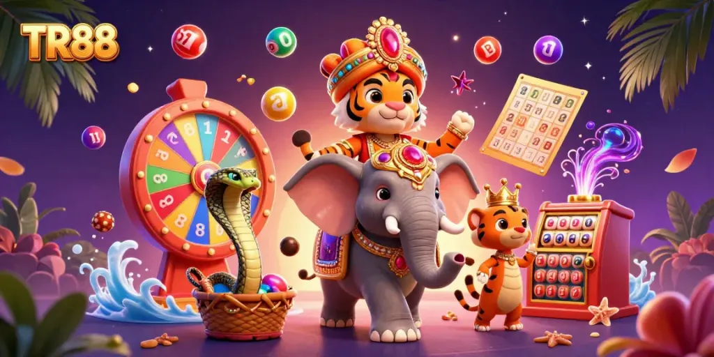 Engage in the thrilling world of TR88 with colorful dynamic games and prizes.