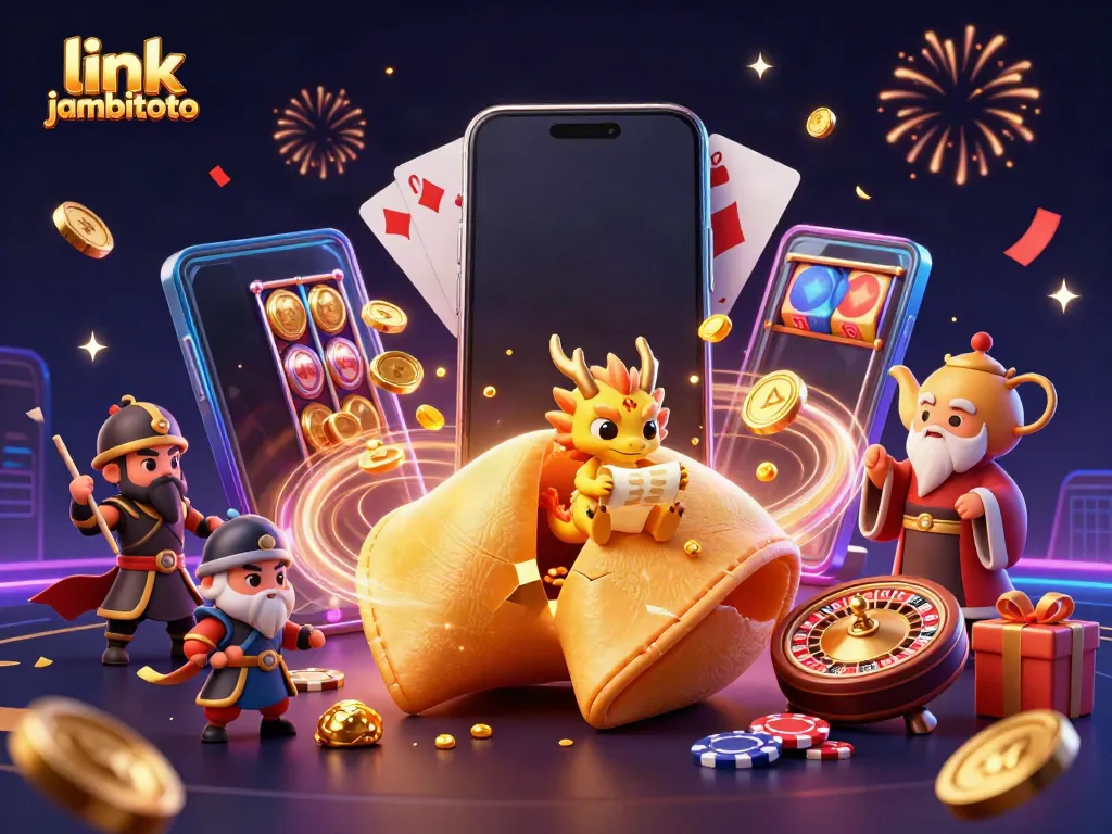 Win big with exciting games at link jambitoto featuring festive characters and vibrant casino elements.