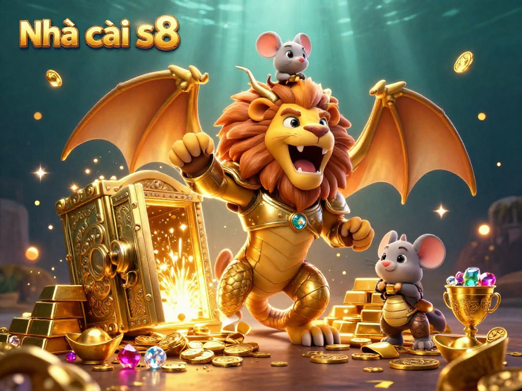 Win big at Nhà cái s8 with an exciting casino adventure featuring roaring chimera and shimmering gold treasures!