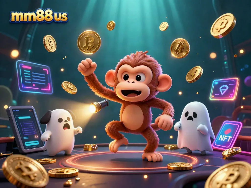 Engage in the thrilling atmosphere of mm88 us with a mischievous monkey juggling casino coins.